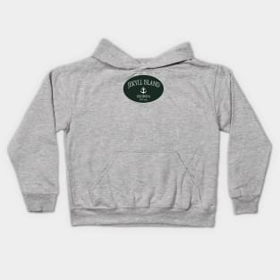 Jekyll Island Georgia Sea Islands Anchor Dark Green Kids Hoodie